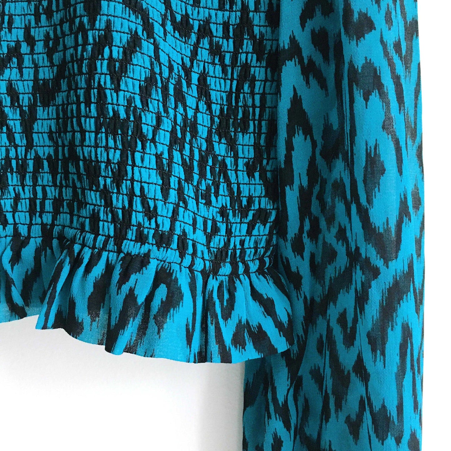 NWT Wilfred Lilith Animal Print Prairie Blouse - size xs