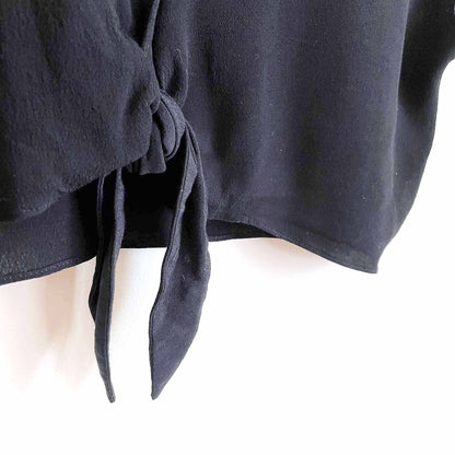 wilfred free tie-front cropped button down - size small