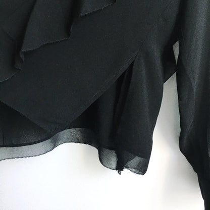 wilfred lilas ruffled chiffon blouse - size medium