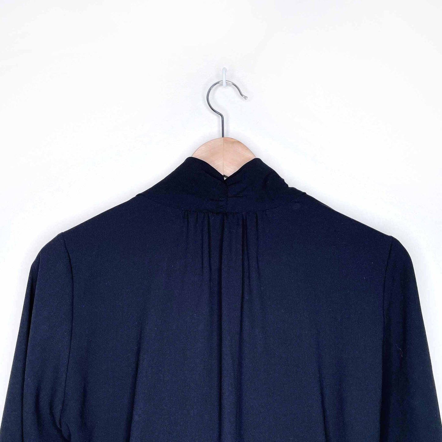 wilfred black iris tie-wrap ruched blouse - size small