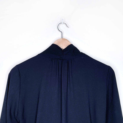 wilfred black iris tie-wrap ruched blouse - size small