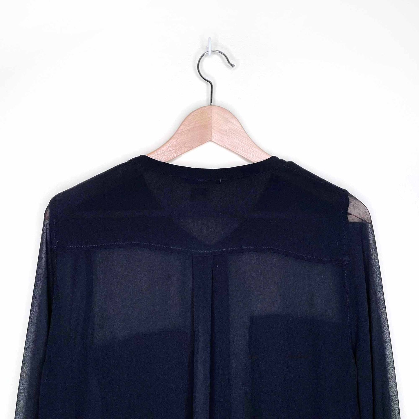 wilfred silk chiffon giffard button down blouse - size medium