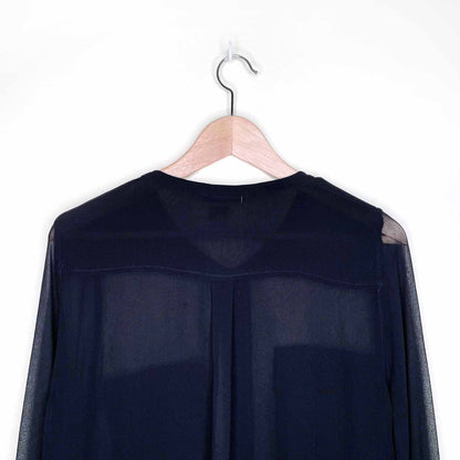 wilfred silk chiffon giffard button down blouse - size medium