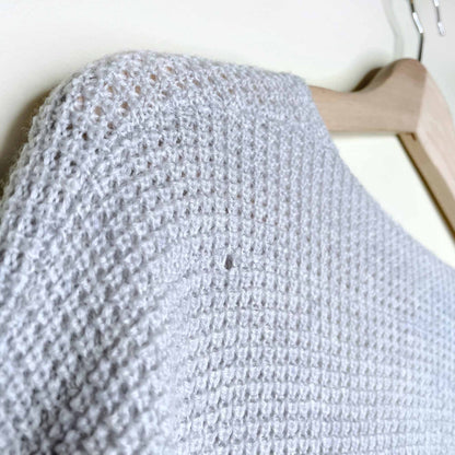 wilfred free wolter v-neck waffle knit wool sweater - size medium