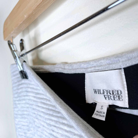 wilfred free ribbed trebeck sweatshirt mini skirt - size small
