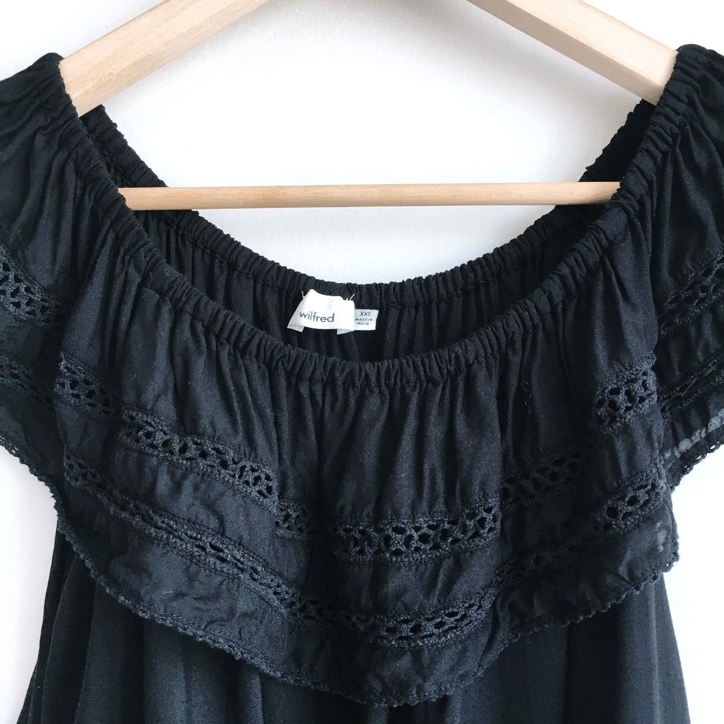 wilfred hollande off-shoulder blouse - size xxs