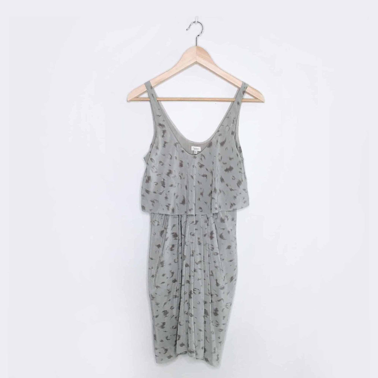 t. babaton ronnie silk animal print dress - size xs
