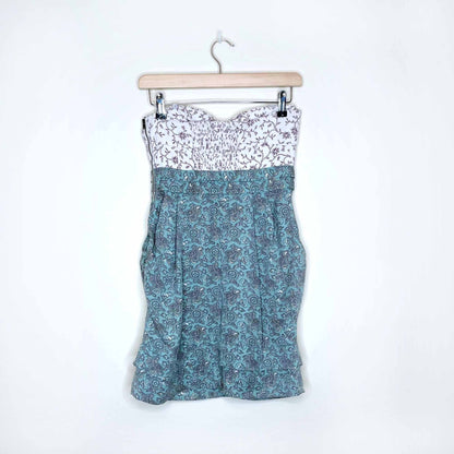 Wilfred strapless floral summer dress - size 4