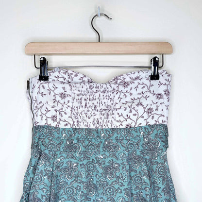 Wilfred strapless floral summer dress - size 4