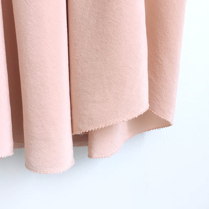 Wilfred silk open back peach dress - size Small