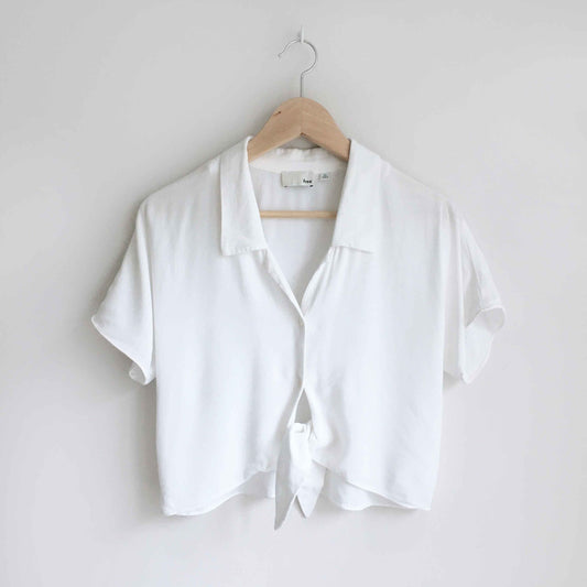 Wilfred Free Tie Front cropped Blouse - size xs