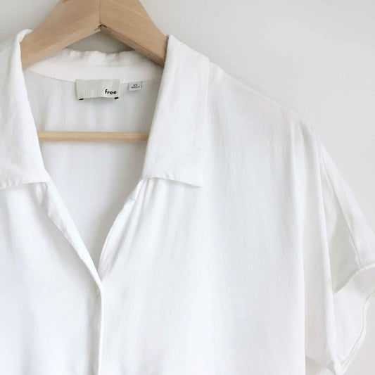 Wilfred Free Tie Front cropped Blouse - size xs