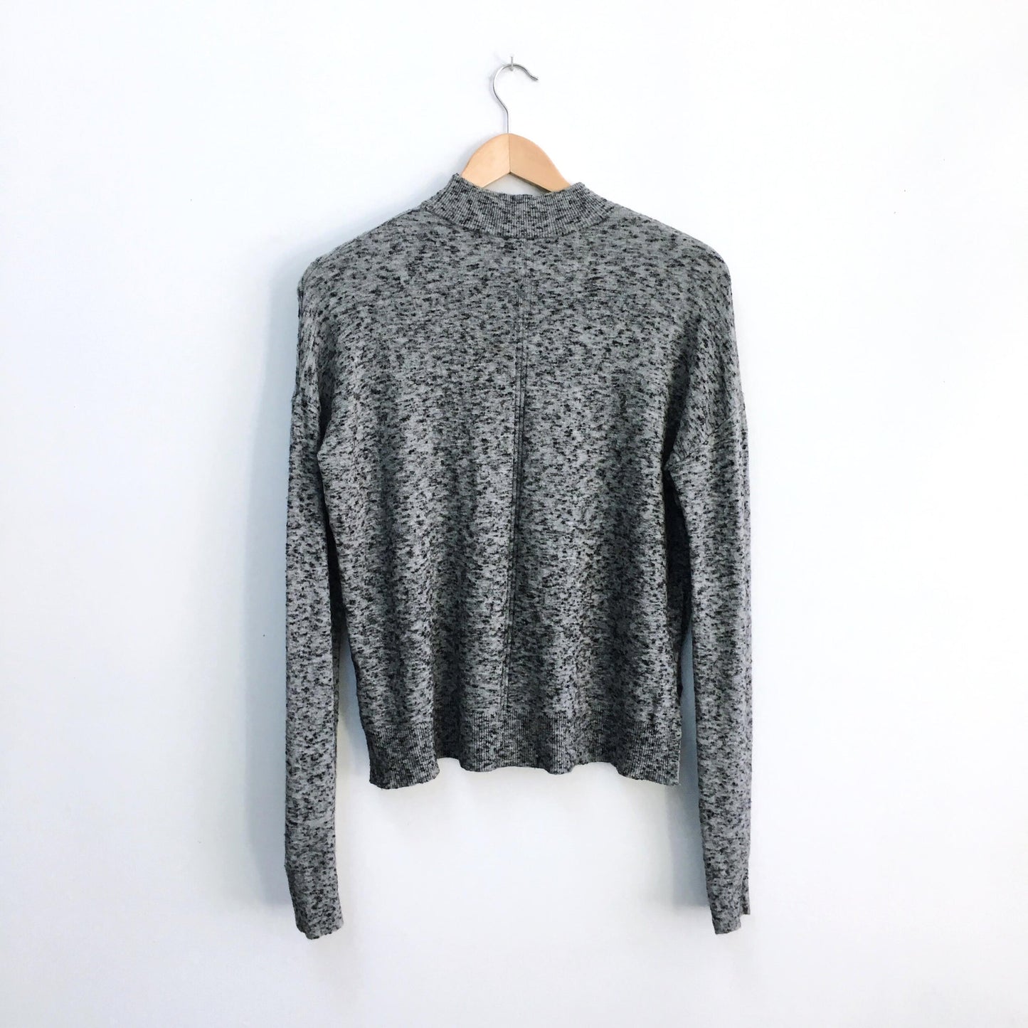 Wilfred speckled mock neck wool sweater - size xxs