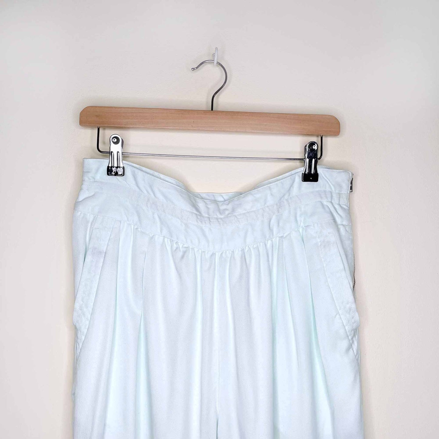 wilfred high rise mint green trousers - size 6