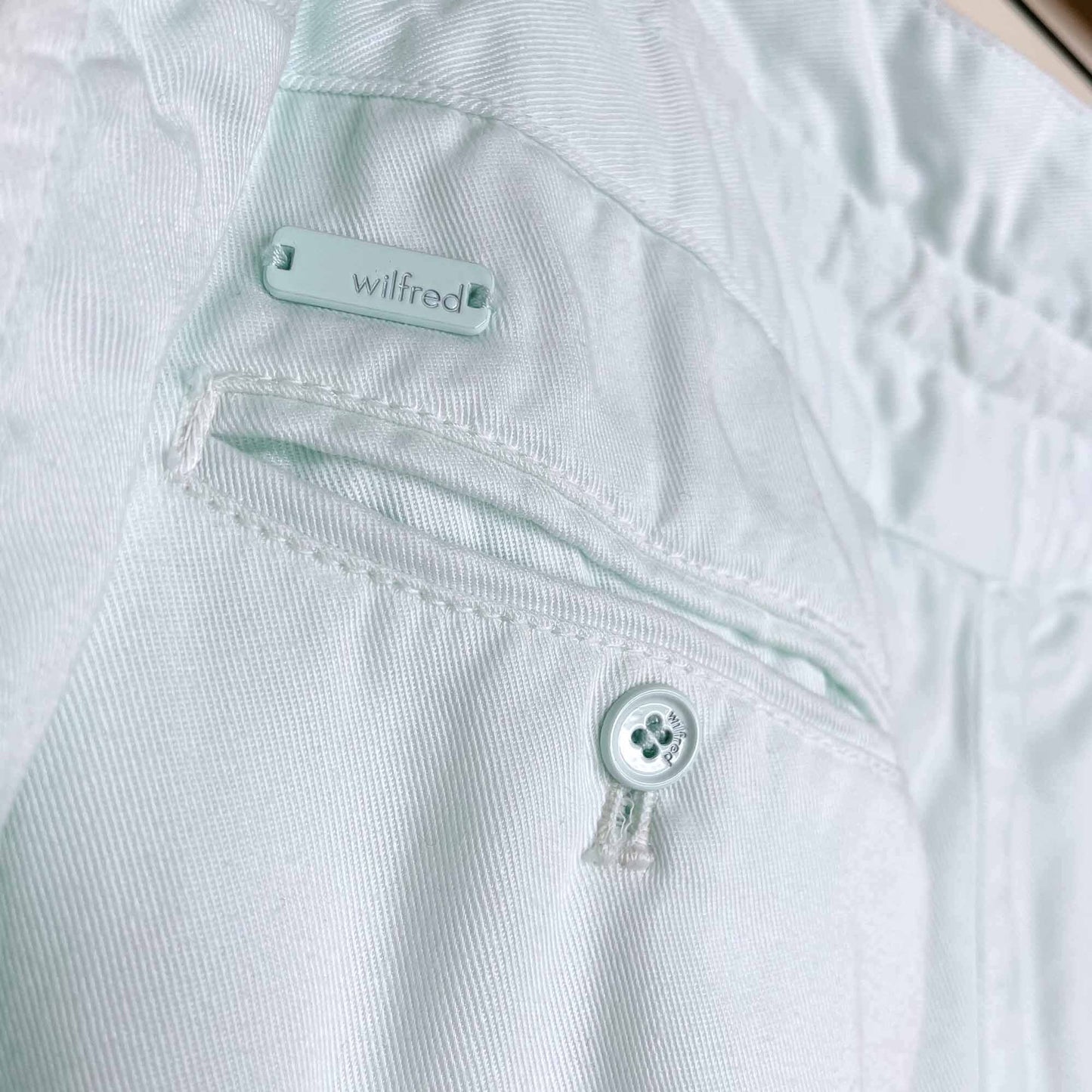 wilfred high rise mint green trousers - size 6