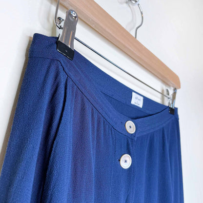 wilfred amelie high rise button front midi skirt - size 6