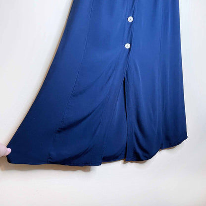 wilfred amelie high rise button front midi skirt - size 6