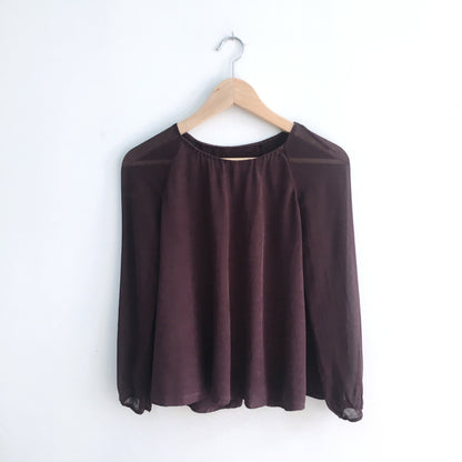 Wilfred Silk Open Back Blouse - size Small