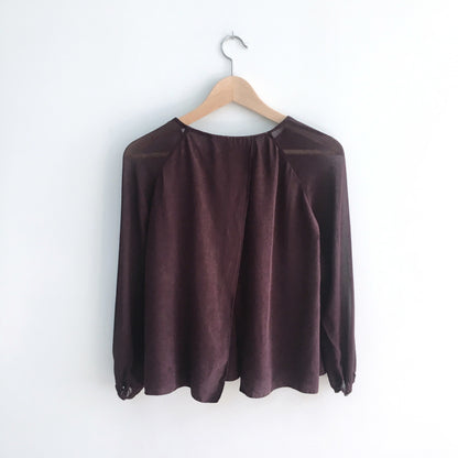 Wilfred Silk Open Back Blouse - size Small
