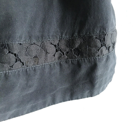 Wilfred silk blouse with lace trim - size Small