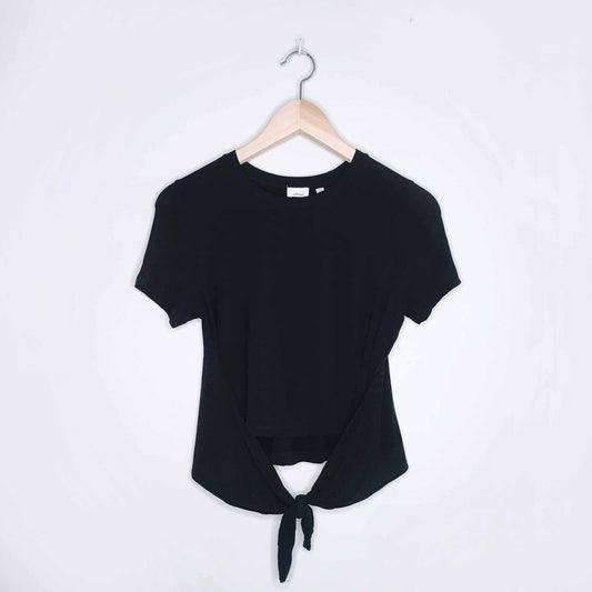 Wilfred Ange crop wrap and tie tee - size Small