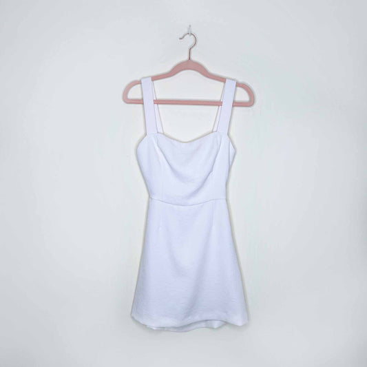 wilfred écoulement white tie back mini dress - size 0