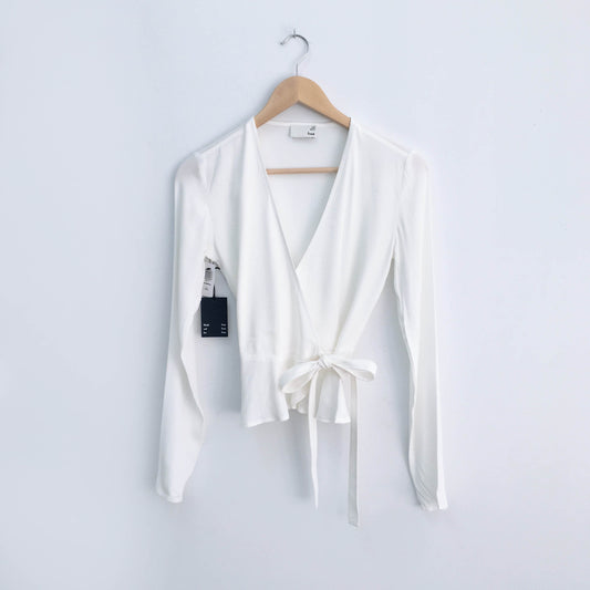 Wilfred Shannon Wrap Blouse in Oak - size xxs