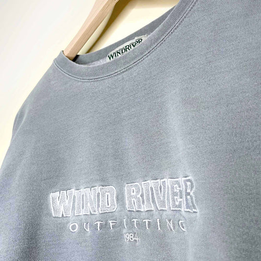 vintage wind river faded cottage logo sweatshirt - size xl