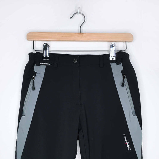 kids mont bell windstopper gore-tex ski pants - size xs