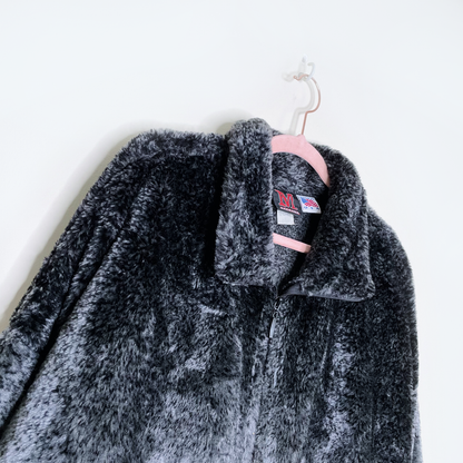 vintage 90s mazmania made in usa wolf pack fleece jacket - size 3x