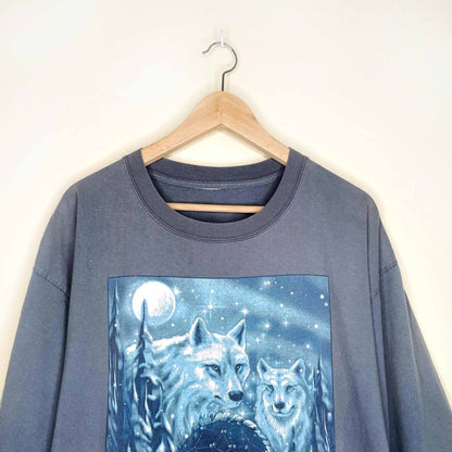 vintage wolf dream catcher tee - size XL