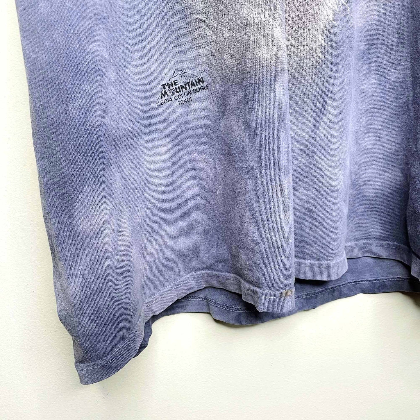 vintage the mountain purple tie-dye wolf tee - size 2xl