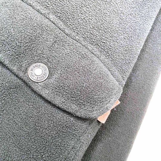 vintage wolverine fleece zip up shacket - size large
