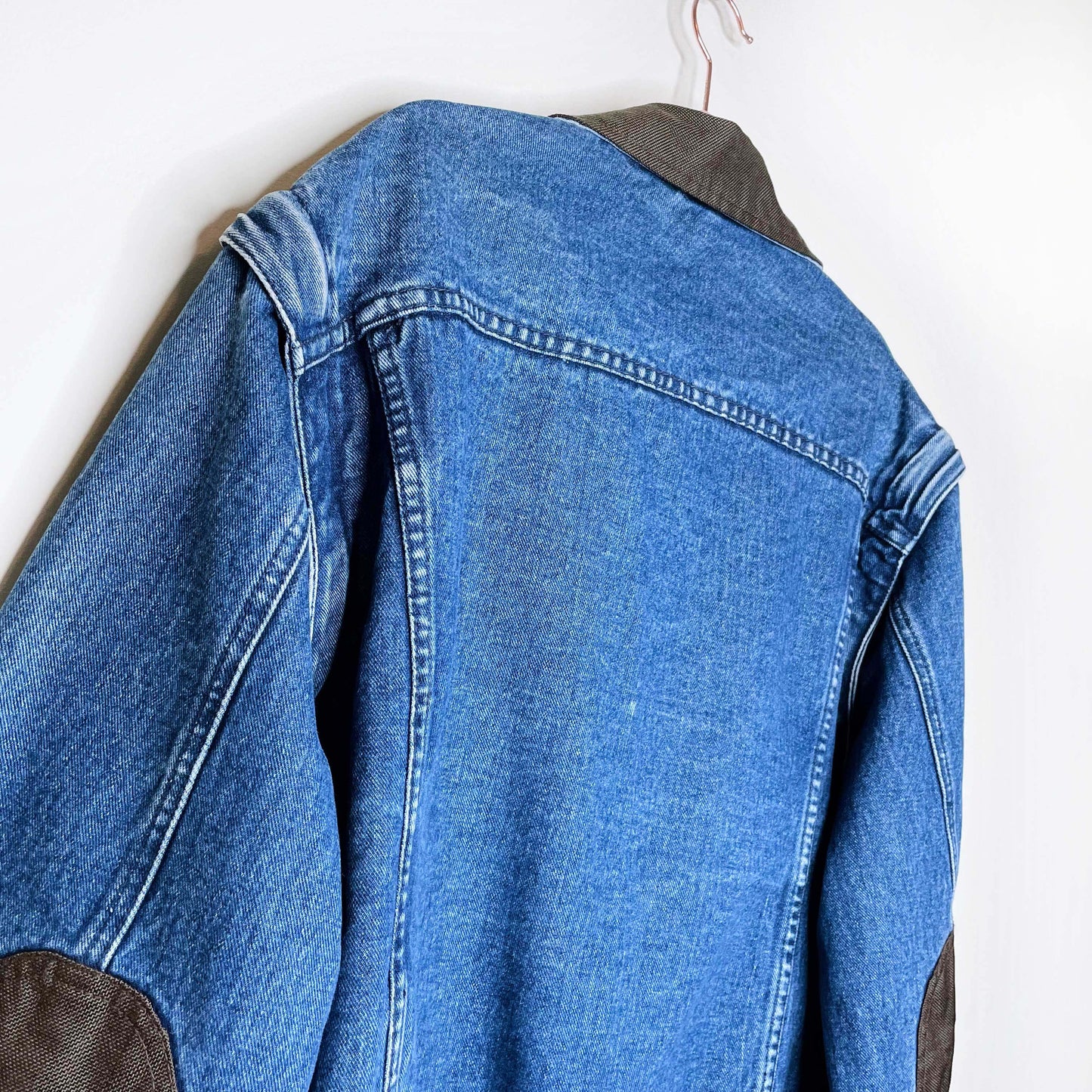 dakota men's denim jacket with zip off sleeves - size xl