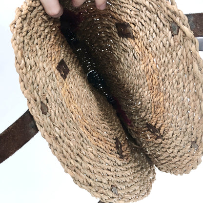 Vintage woven diamond bag