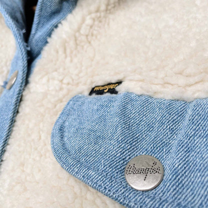 Wrangler reverse sherpa denim jacket - size Medium