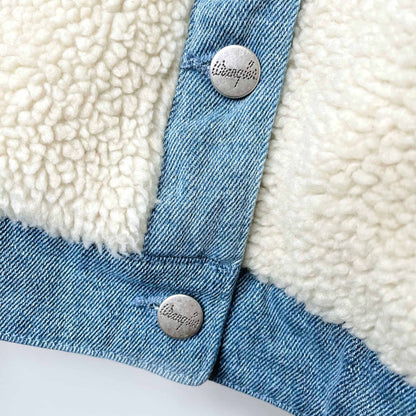 Wrangler reverse sherpa denim jacket - size Medium