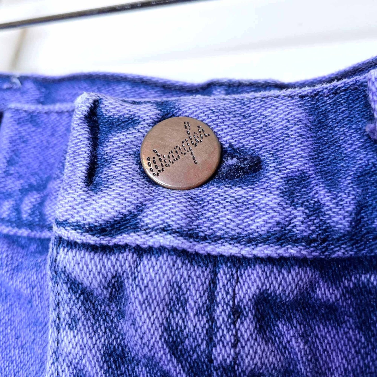 Wrangler high rise purple cut-off denim shorts - size 25