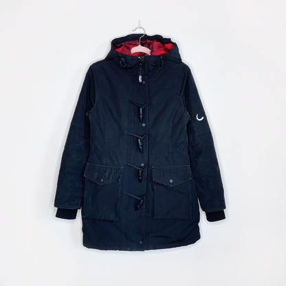 wuxly movement black doe utility parka - size xs