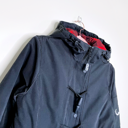 wuxly movement black doe utility parka - size xs