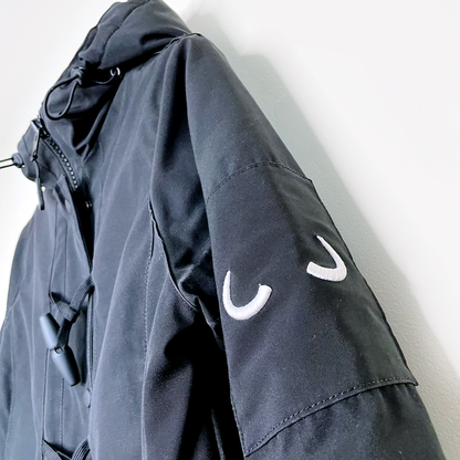 wuxly movement black doe utility parka - size xs
