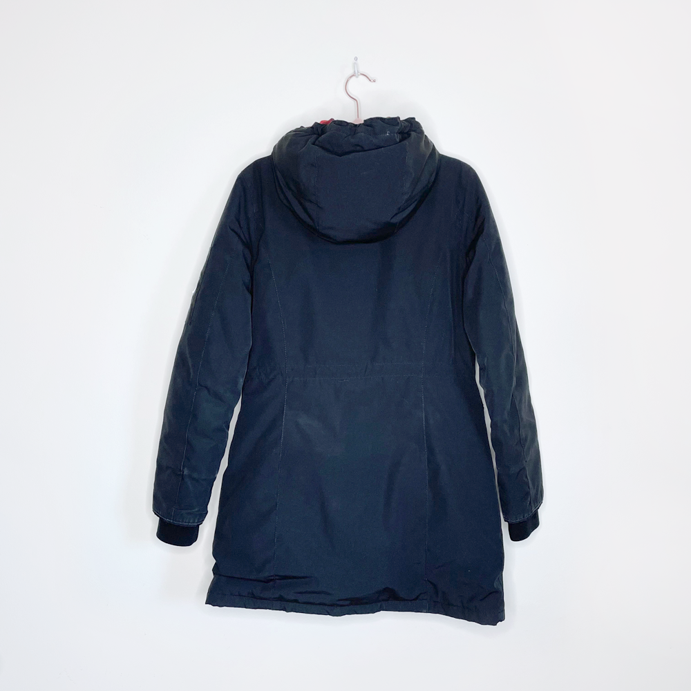 wuxly movement black doe utility parka - size xs