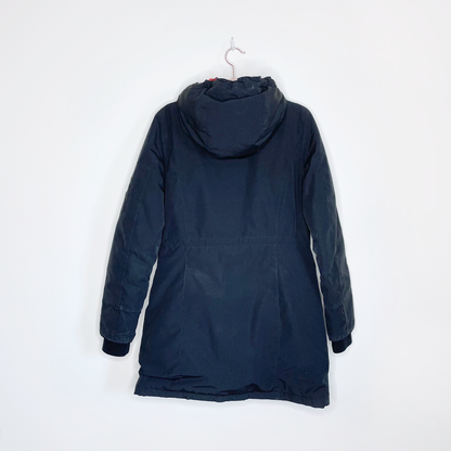 wuxly movement black doe utility parka - size xs