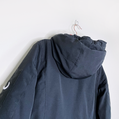 wuxly movement black doe utility parka - size xs