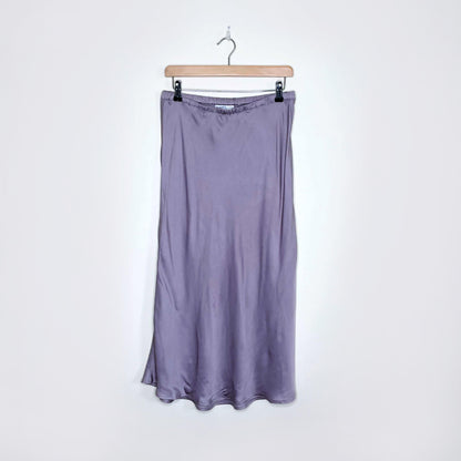 young fabulous & broke felicity satin slip midi skirt - size medium
