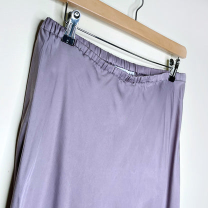 young fabulous & broke felicity satin slip midi skirt - size medium