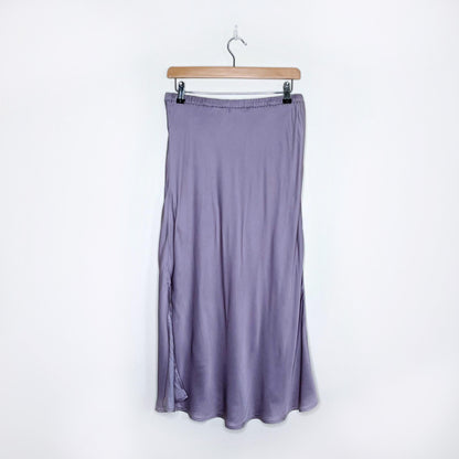 young fabulous & broke felicity satin slip midi skirt - size medium
