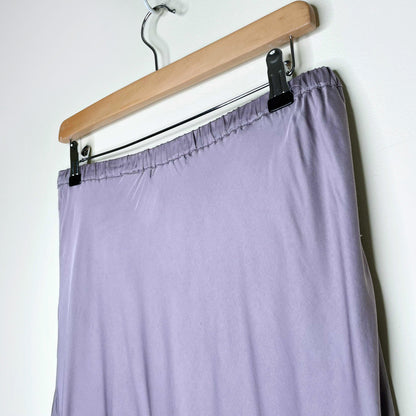 young fabulous & broke felicity satin slip midi skirt - size medium