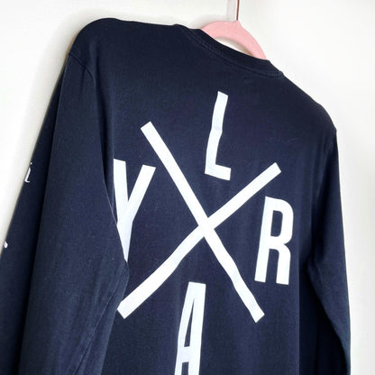 young & reckless long sleeve logo tee - size youth xl