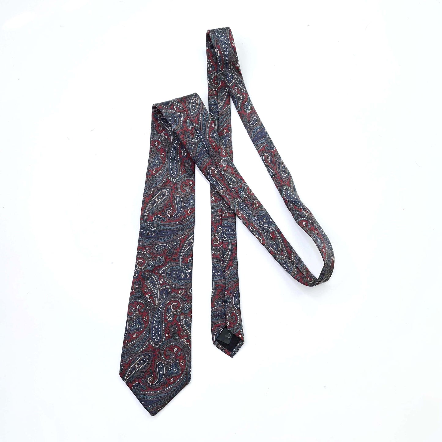 vintage ysl silk paisley men's tie